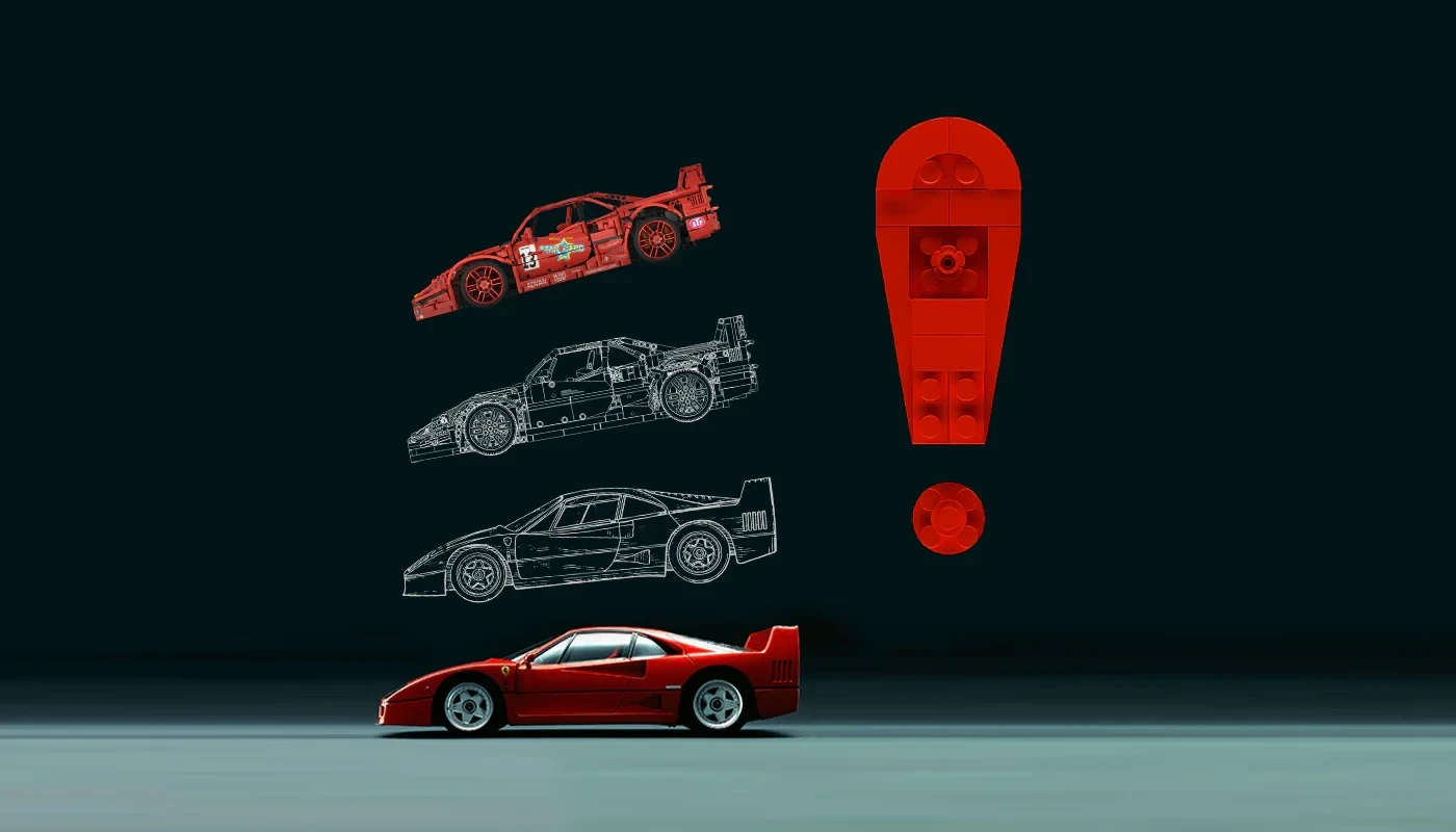 MOULD KING - F40 RACE CAR | SET 13095 - 2688 PCS aprašymas - Prekės nuotrauka