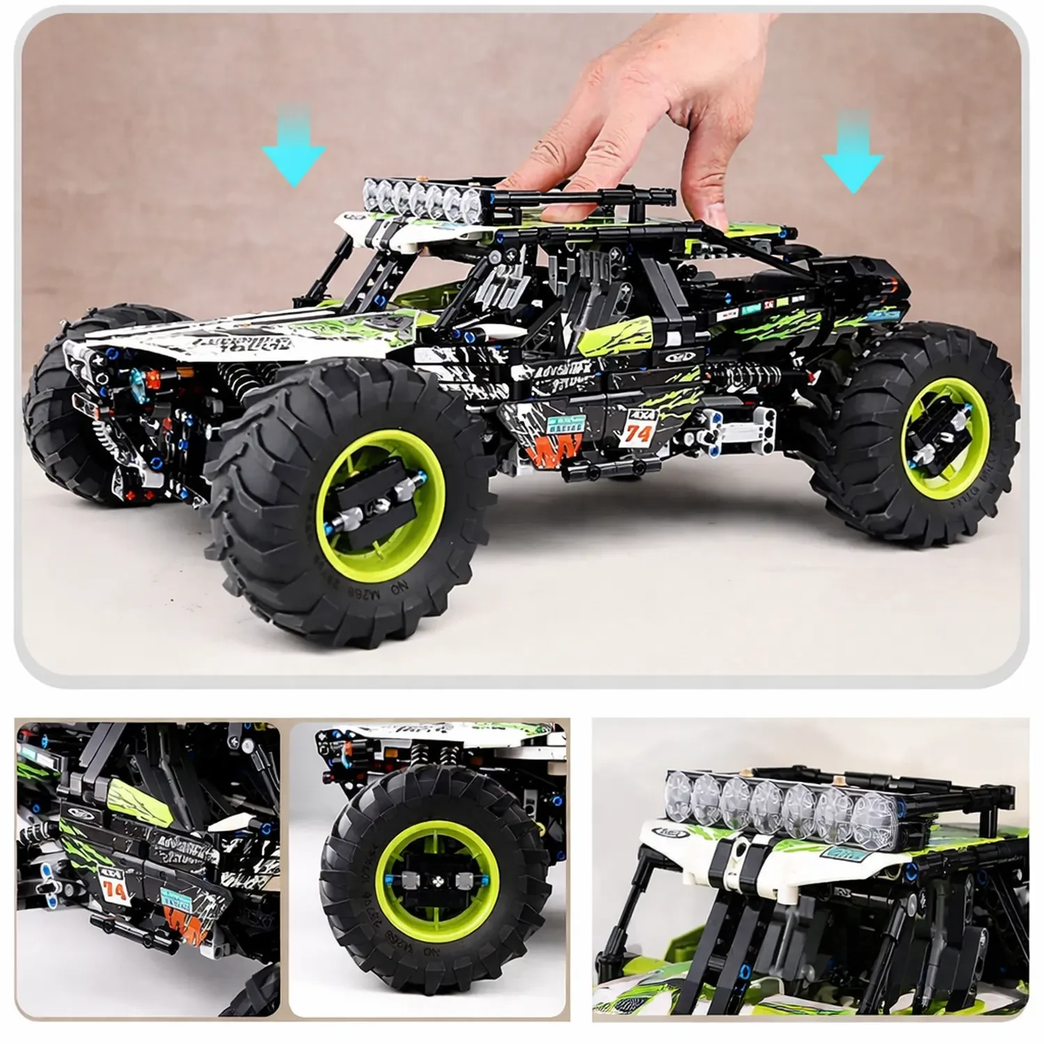 Polesie MOULD KING - Žalias HOUND BUGGY | SET 18002S - 2016 PCS aprašymas - Prekės nuotrauka