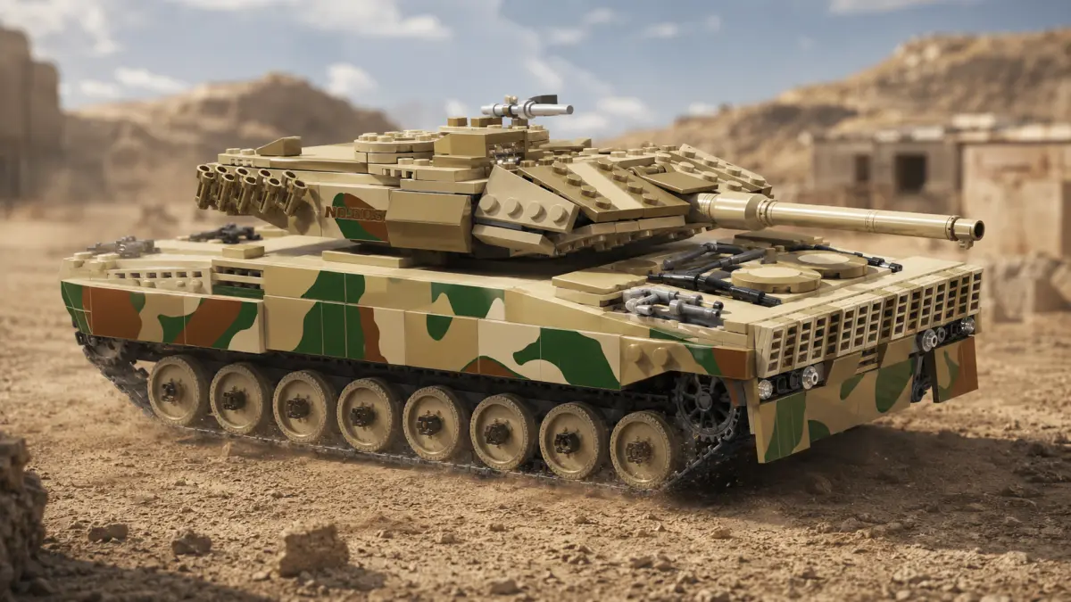 Mould King 20020s Leopard 2 Tank - 1100 det., valdomas pulteliu aprašymas - Prekės nuotrauka