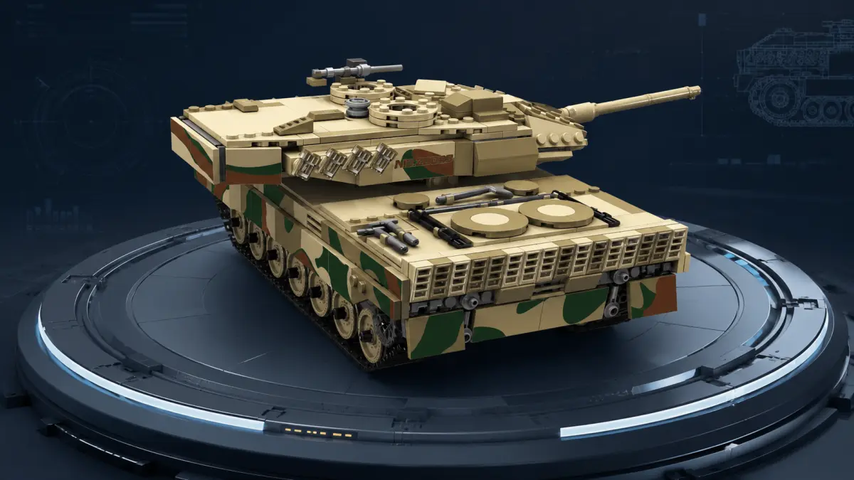 Mould King 20020s Leopard 2 Tank - 1100 det., valdomas pulteliu aprašymas - Prekės nuotrauka