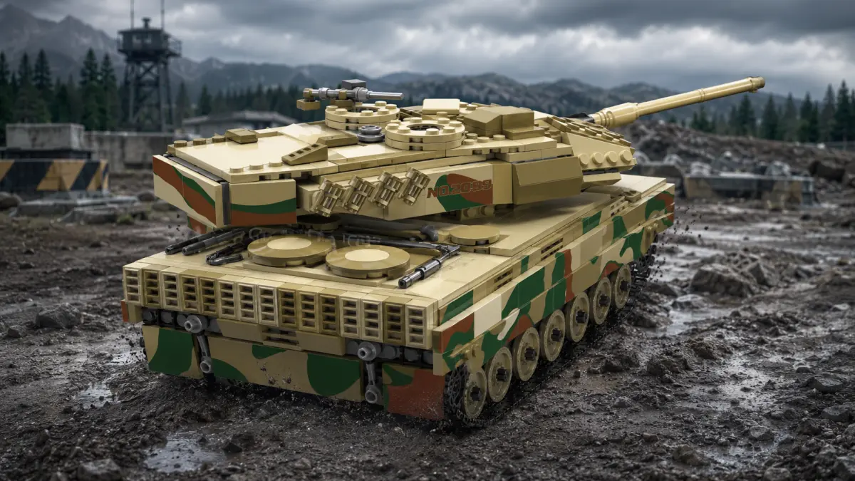 Mould King 20020s Leopard 2 Tank - 1100 det., valdomas pulteliu aprašymas - Prekės nuotrauka