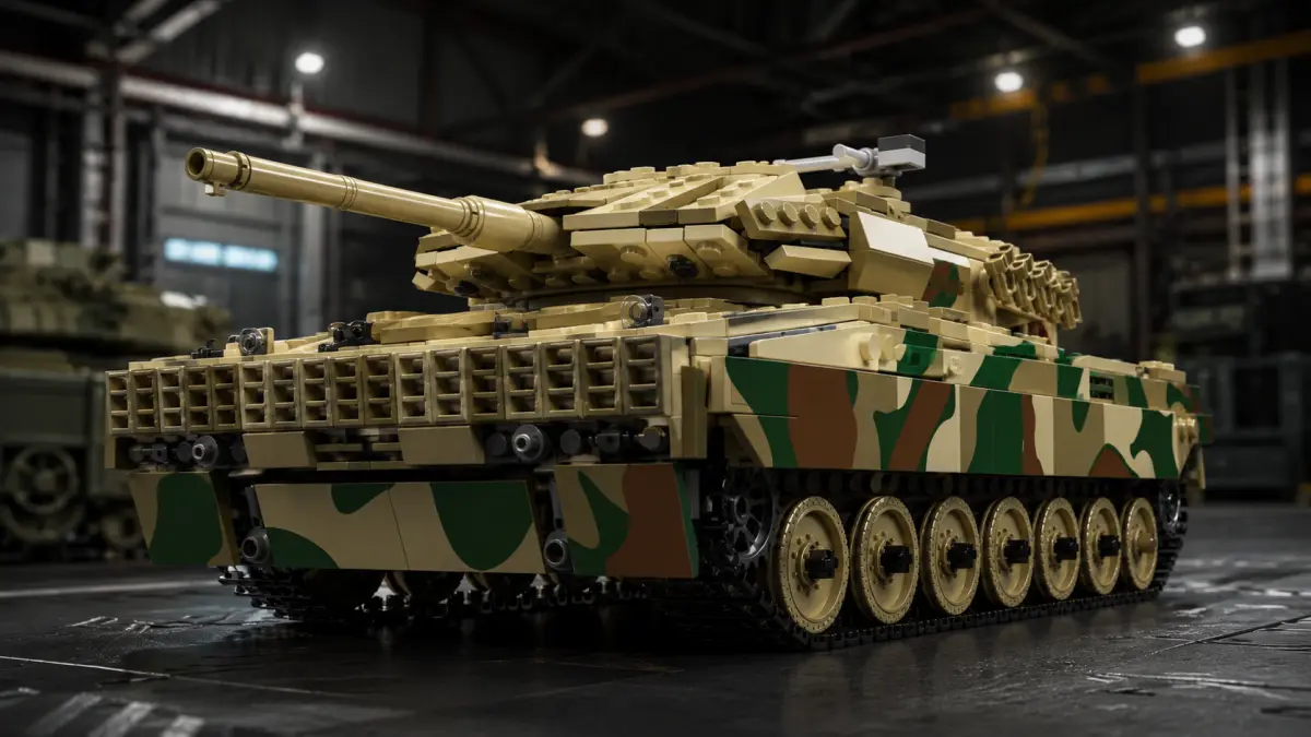 Mould King 20020s Leopard 2 Tank - 1100 det., valdomas pulteliu aprašymas - Prekės nuotrauka