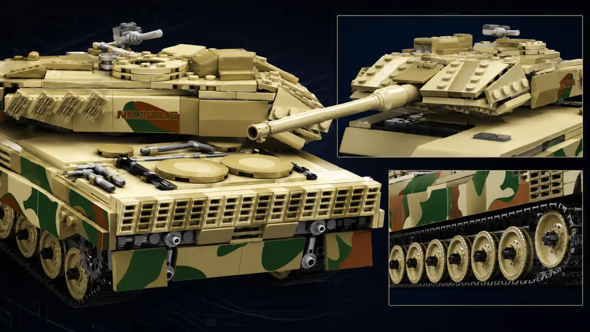 Mould King 20020s Leopard 2 Tank - 1100 det., valdomas pulteliu aprašymas - Prekės nuotrauka