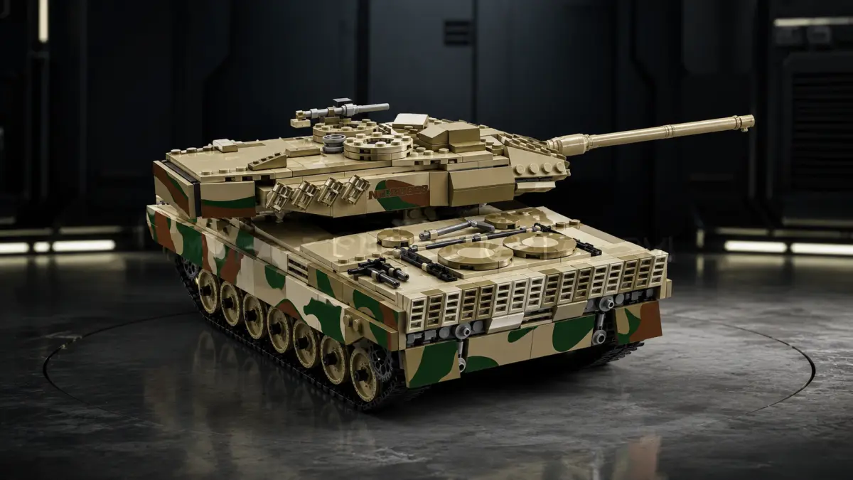 Mould King 20020s Leopard 2 Tank - 1100 det., valdomas pulteliu aprašymas - Prekės nuotrauka