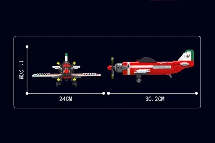 MOULD KING - RACING AIRPLANE | SET 24058 - 470 PCS aprašymas - Prekės nuotrauka