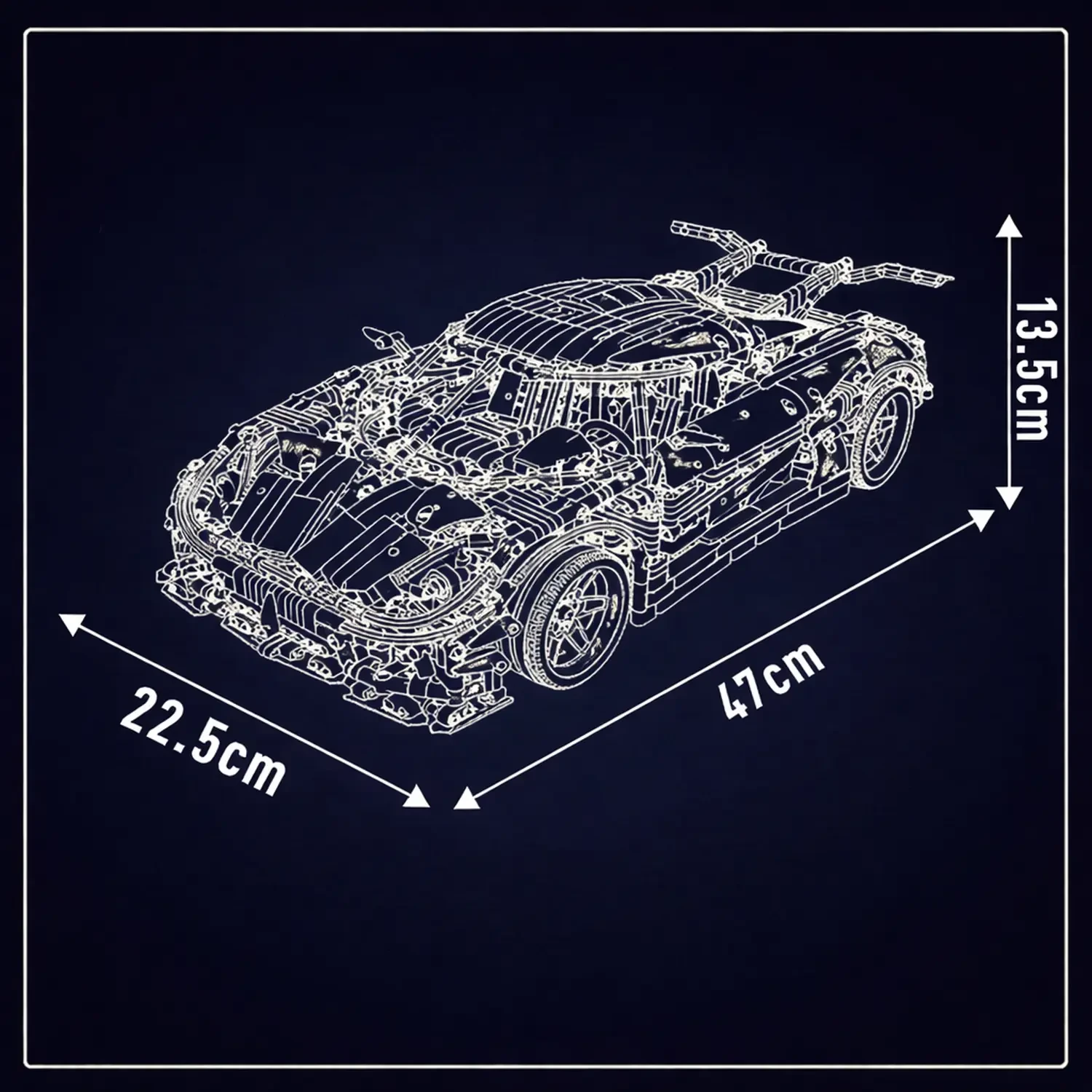 MOULD KING - REGERA HYPERCAR REMOTE CONTROLLED | SET 13120S - 3063 PCS aprašymas - Prekės nuotrauka