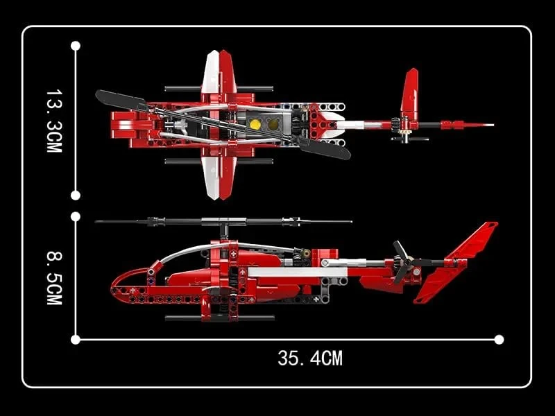 MOULD KING - SPARROW HELICOPTER | SET 24022 - 266 PCS aprašymas - Prekės nuotrauka