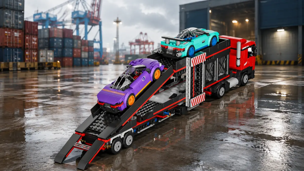 Mould King Mould King Sports Car Transporter Truck 24078 | Rinkinys klocków | 997 dalys aprašymas - Prekės nuotrauka