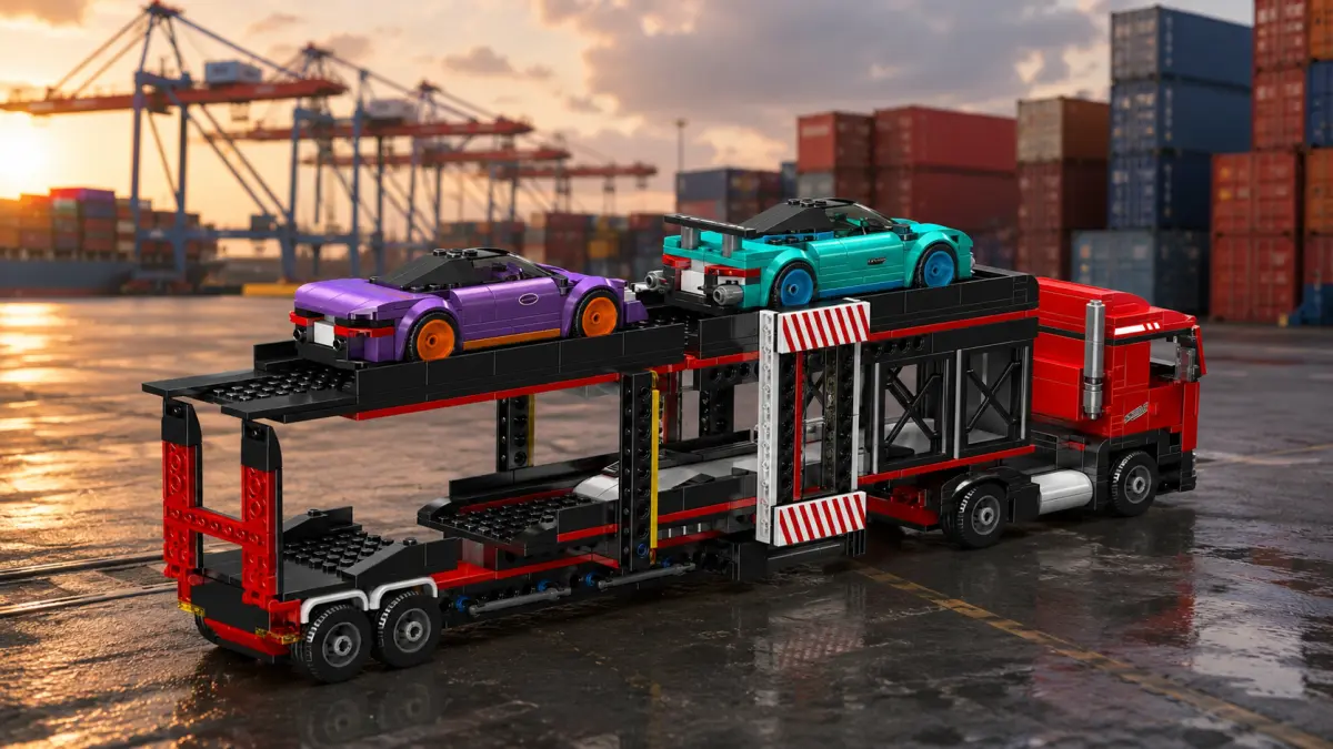 Mould King Mould King Sports Car Transporter Truck 24078 | Rinkinys klocków | 997 dalys aprašymas - Prekės nuotrauka