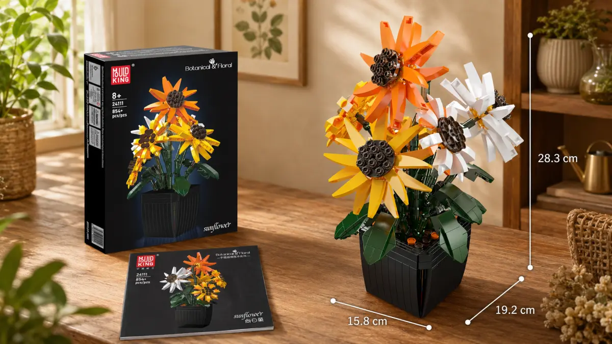 Mould King Sunflower Potted 24111 | Building block set | 854 elements aprašymas - Prekės nuotrauka