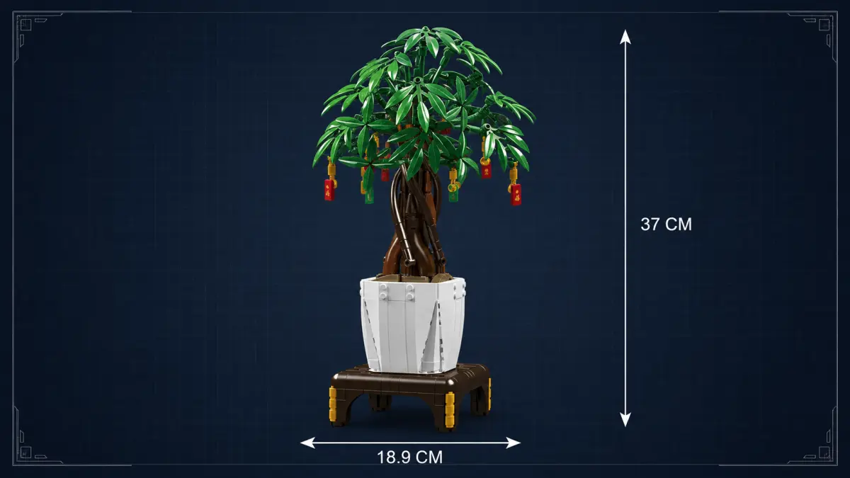 Mould King Mold King 10063S statybiniai blokai Laimės medžio bonsai dekoracija aprašymas - Prekės nuotrauka