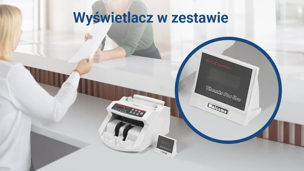 Extralink | Profesionalus banknotų skaičiuotuvas | UV MGF baltas aprašymas - Prekės nuotrauka