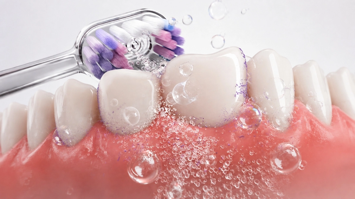RANVOO PQ5 toothbrush head - violetinė aprašymas - Prekės nuotrauka
