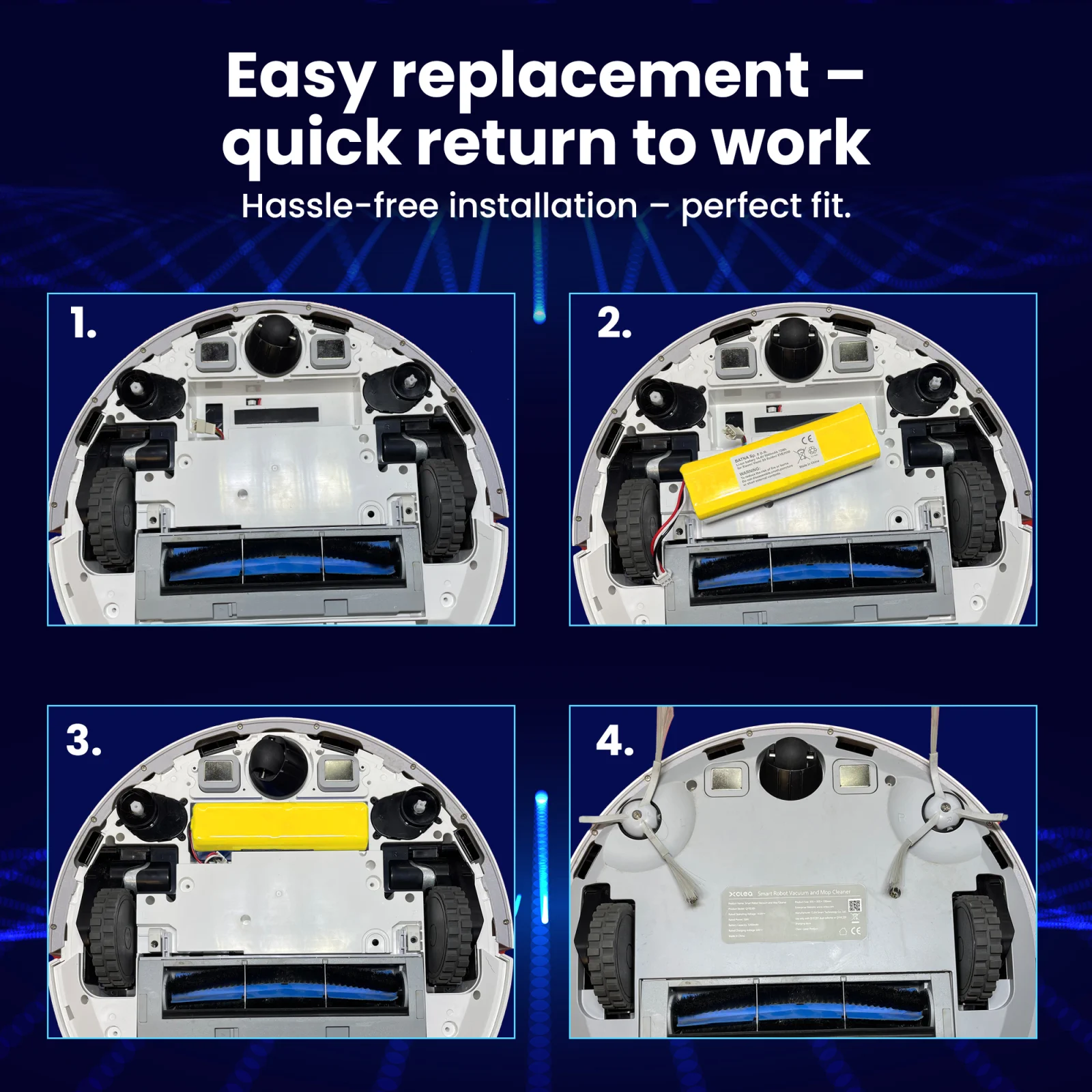 Extralink Roomba | Baterija, dulkių siurblio baterija | 500/600/700/800 serija 14,4 V 3000 mAh aprašymas - Prekės nuotrauka