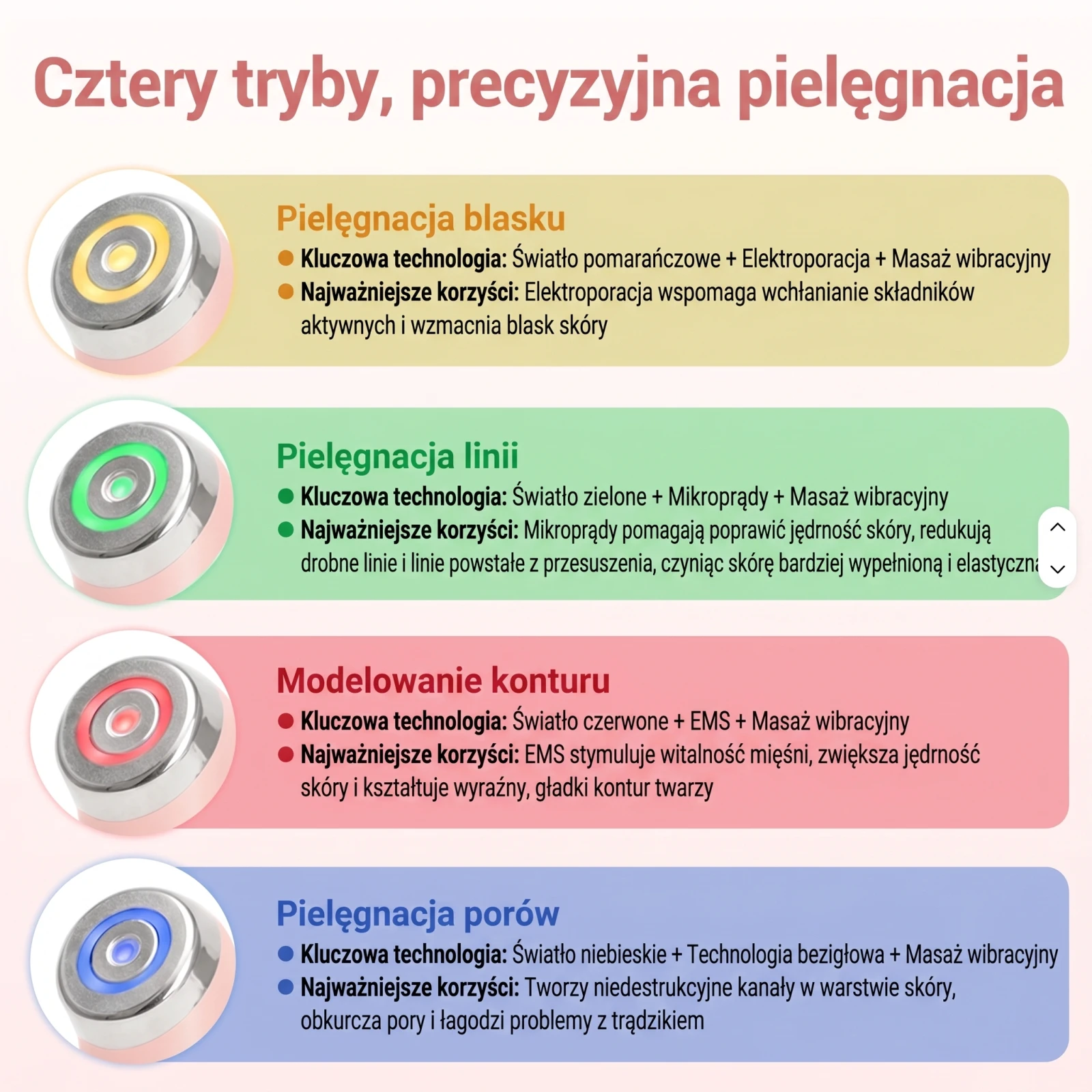 Extralink Stay Beauty Booster Rožinė, Facial care device, aprašymas - Prekės nuotrauka
