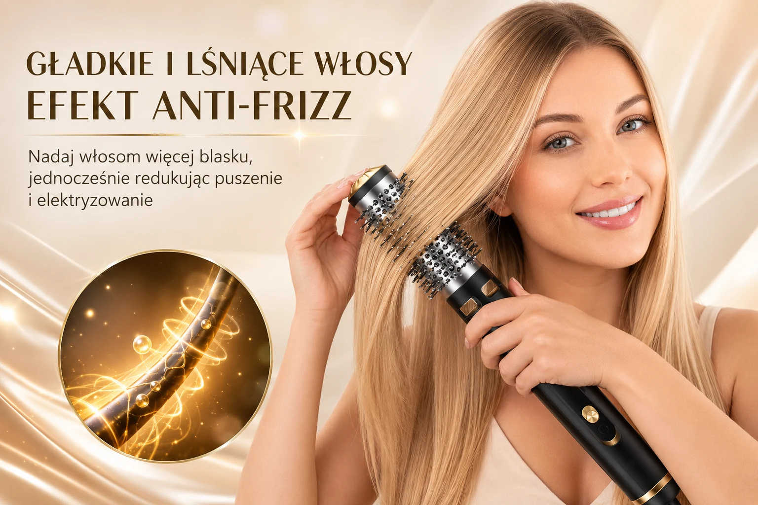 Extralink Stay Beauty M-17934, curling dryer thermal brush 5-in-1, with ionisation, 1000W, adjustable, 5 attachments aprašymas - Prekės nuotrauka