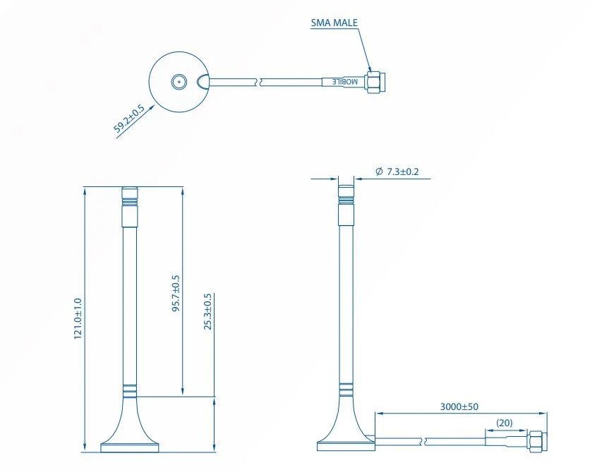 Teltonika LTE Antenna 003R-00229, 1dBi, 3m Cable, Magnetic aprašymas - Prekės nuotrauka Teltonika LTE Antenna 003R-00229, 1dBi, 3m Cable, Magnetic aprašymas - Prekės nuotrauka