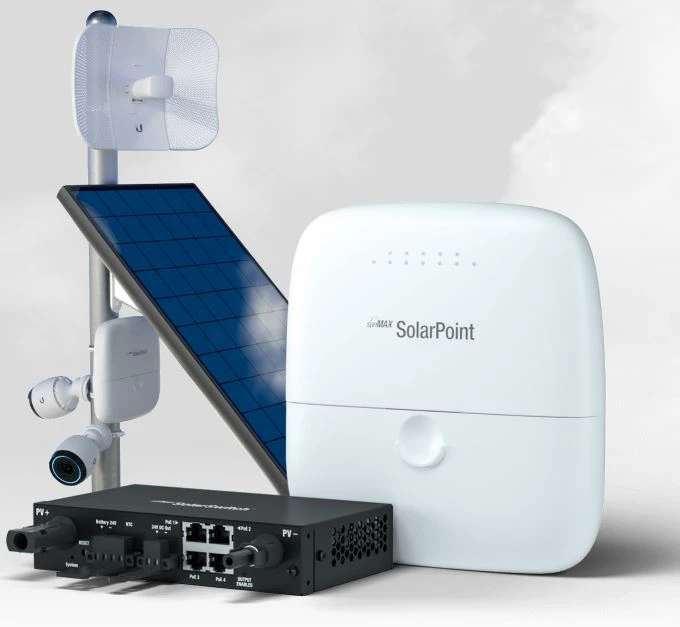 Maršrutizatorius Ubiquiti SM-SP-40 | Jungiklis | SUNMAX SolarPoint, 4x 24V PoE 100Mb/s, DC išvestis 40W aprašymas - Prekės nuotrauka
