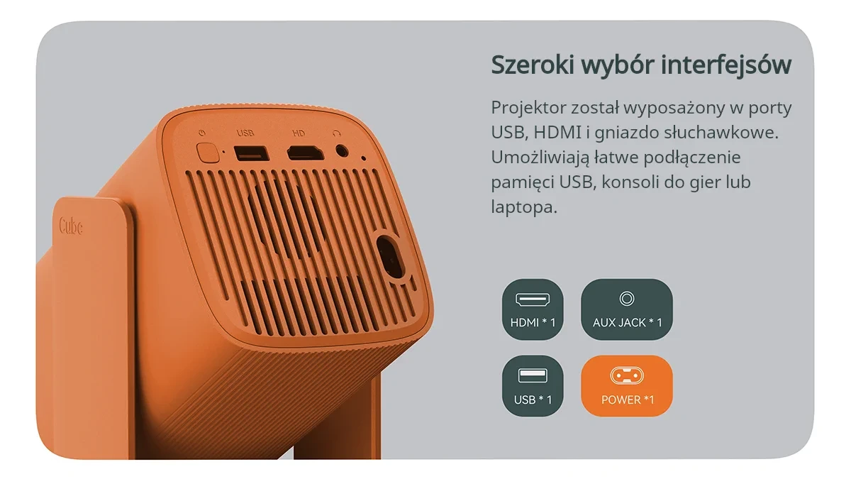 Projektorius Wanbo Cube 1 Baltas aprašymas - Prekės nuotrauka