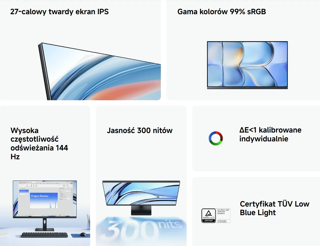 Xiaomi Monitorius A27i 2026 | Monitorius | IPS, 1080p, 144Hz, DP, HDMI aprašymas - Prekės nuotrauka