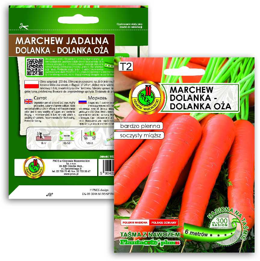 Edible Carrot Dolanka PNOS Seeds on Tape, 6m Tape