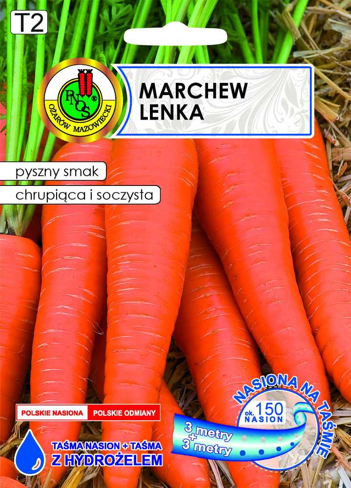 Edible Carrot Lenka PNOS Seeds on Tape, 6m Roll