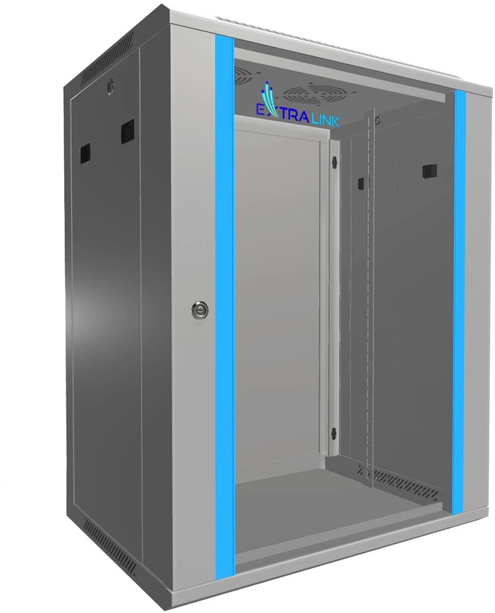 EXTRALINK EX.14335 15U 600X450 SIENTĖ STABDYMO SPINTELĖ PILKA