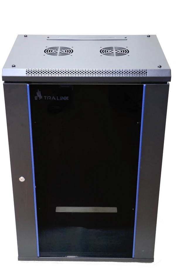 EXTRALINK 15U 600X600 ant sienos montuojama spintelė juodas