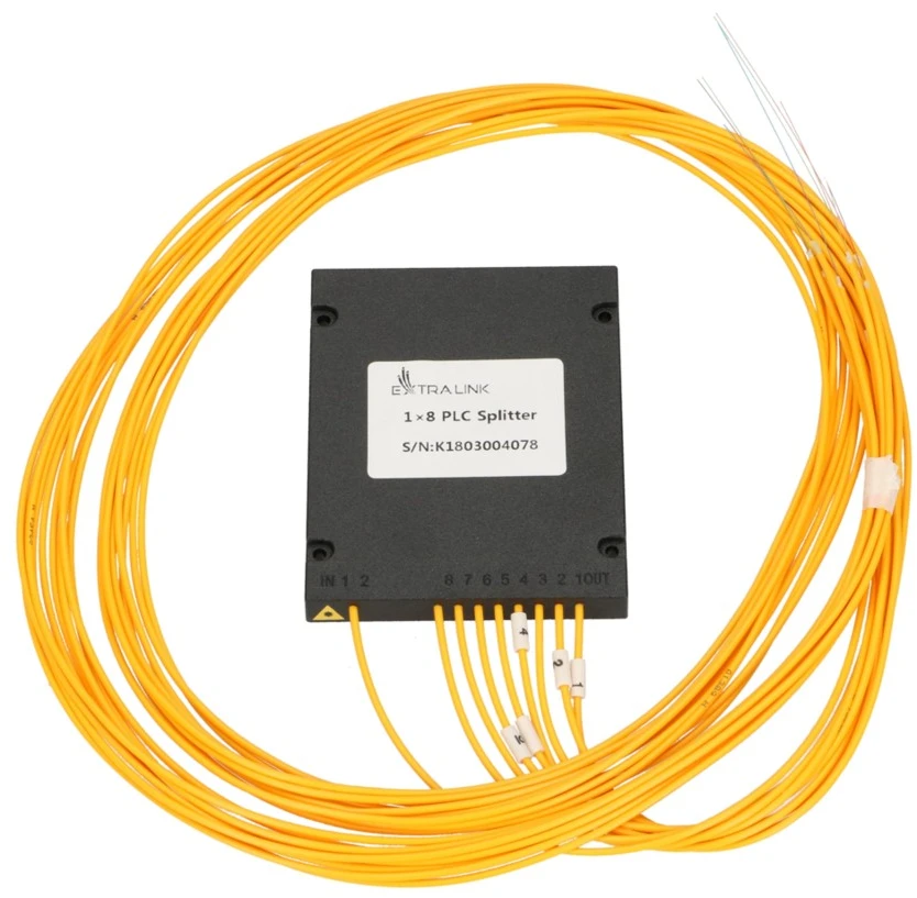 „ExtraLink EXTRALINK 1:8 PLC SPLITTER“ BE JUNGTIES 2,0 mm 1,5 M G657A ABS MODULIS