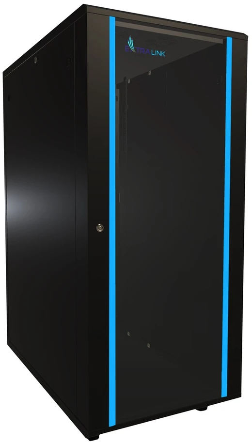 EXTRALINK 27U 600x1000 stovima spintelė juodas