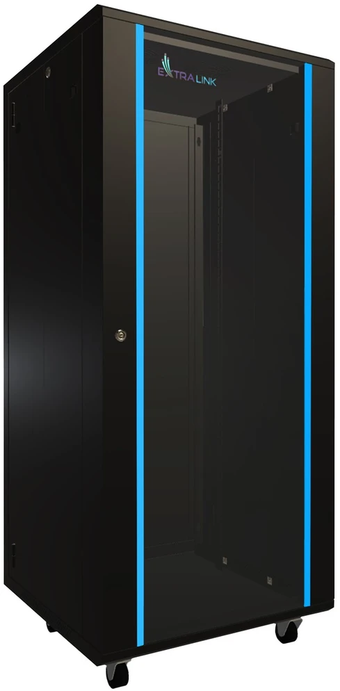 Extralink 27U 600x600 juoda | Rack tipo spintelė | pastatoma ant grindų