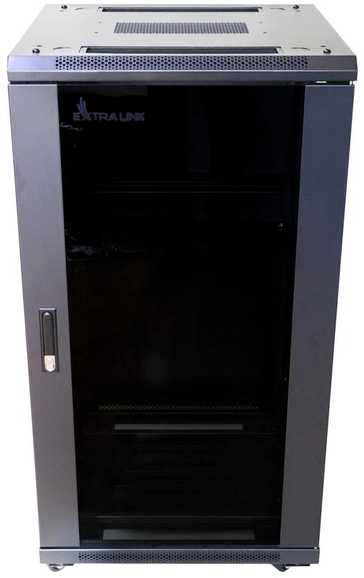 Extralink 27U 600x600 juoda | Rack tipo spintelė | pastatoma ant grindų