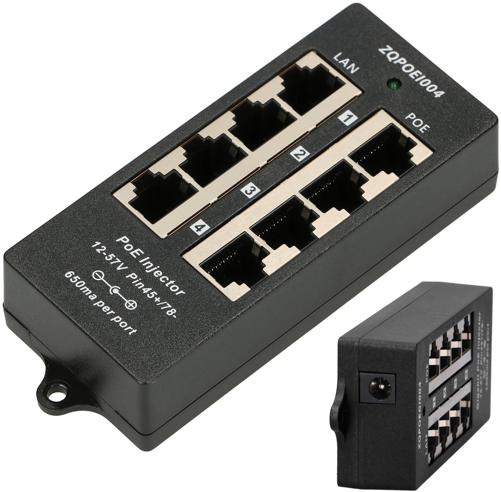EXTRALINK EX.12646 POE INJECTOR 4 PORT Juodas