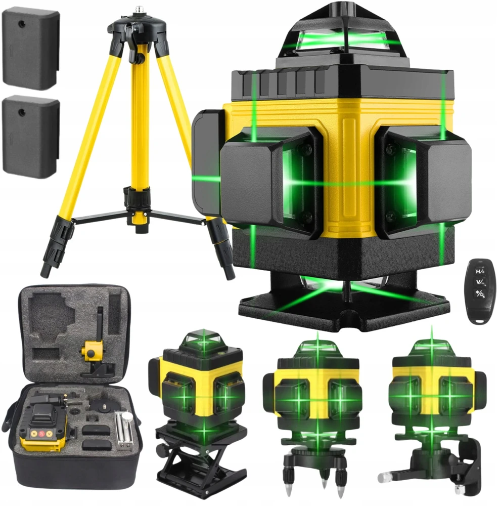 Extralink | 4D lazerinis kryžminis nivelyras su trikoju |