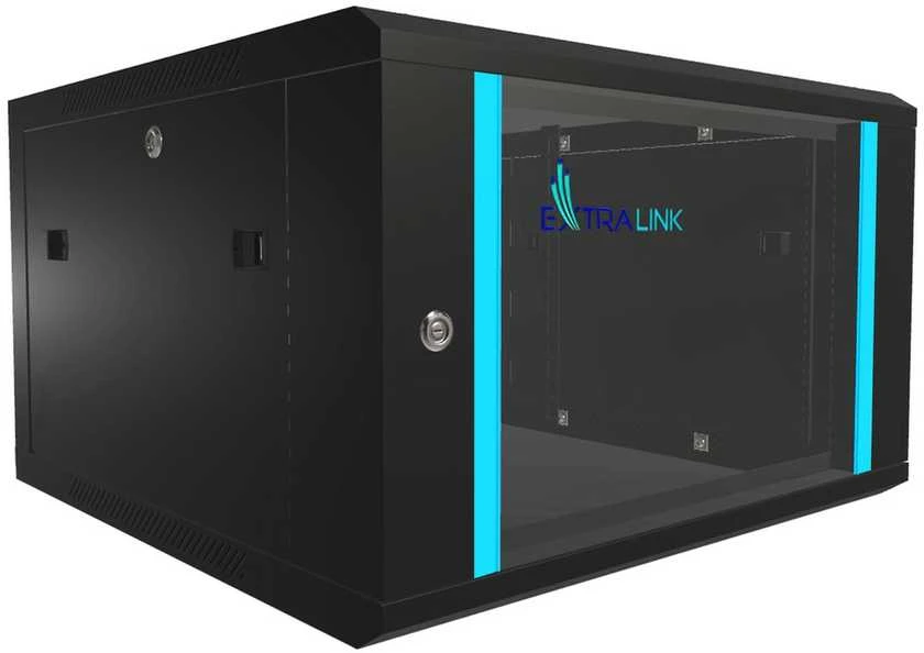 Extralink EX.7232-6U 600x600 Juoda | Spinta stovas | montuojamas ant sienos