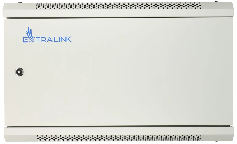 EXTRALINK 6U 600X600 ASP sieninė spintelė metalinių durų pilka