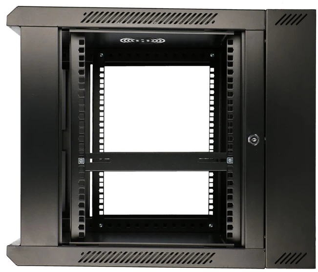 EXTRALINK 6U 600X600 AZH sieninė spintelė sūpynės tipo juodas