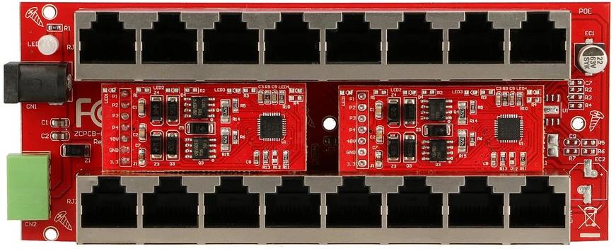 EXTRALINK aktyvus PoE purkštukas 8 prievadų gigabit 802.3af/at režimu A