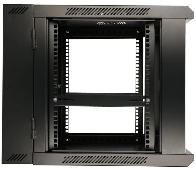 EXTRALINK 9U 600X600 AZH sieninė spintelė sūpynės tipo juodas