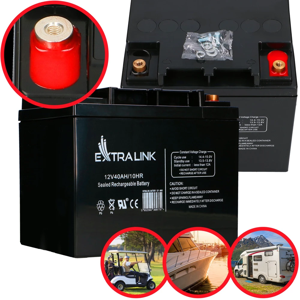 Extralink akumuliatorius Baterija ACCUMULATOR 12V 40AH – Batterie – 40.000 mAh Rūgštinis akumuliatorius (VRLA) 13,5 V 12 Ah