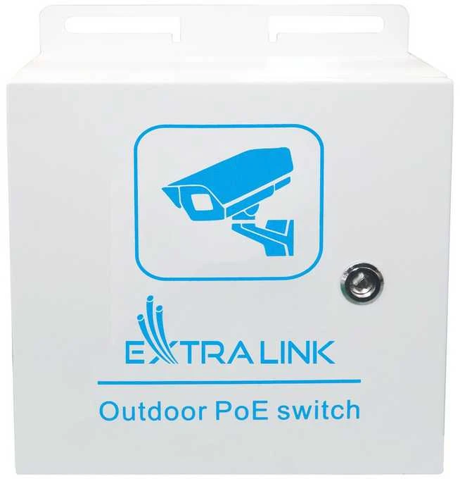 Šakotuvas Extralink atlasas | Išorinis PoE jungiklis | 8x RJ45 1000Mb/s PoE, 2x SFP, 120W, aktyvus aušinimas