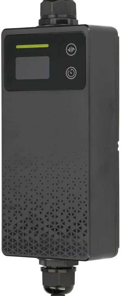 Nešiojamas elektromobilių įkroviklis Extralink BS-PCD030, 16A, 3.6kW, Schuko, 1 fazė, 5.5m, LCD ekranas, IP67