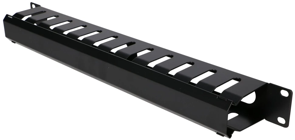 Extralink | Kabelių organizatorius | 1U 19" su metaliniu dangteliu