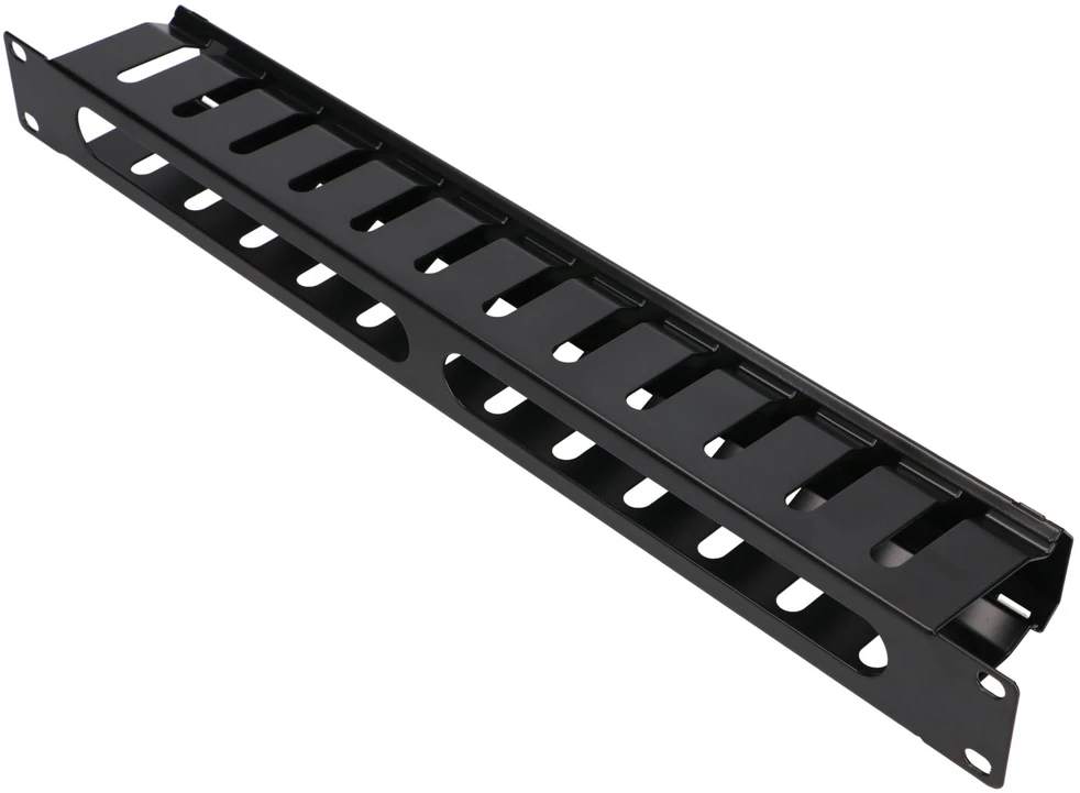 Extralink | Kabelių organizatorius | 1U 19" su metaliniu dangteliu