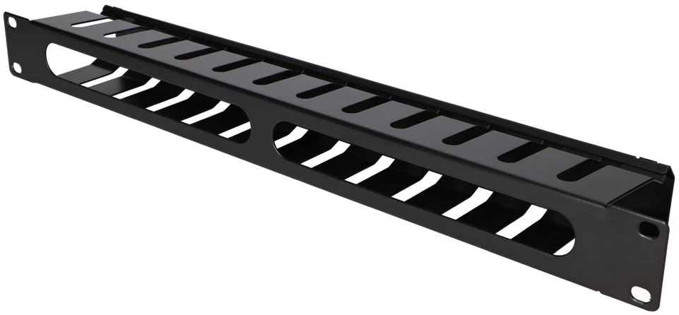 Extralink | Kabelių organizatorius | 1U 19" su metaliniu dangteliu