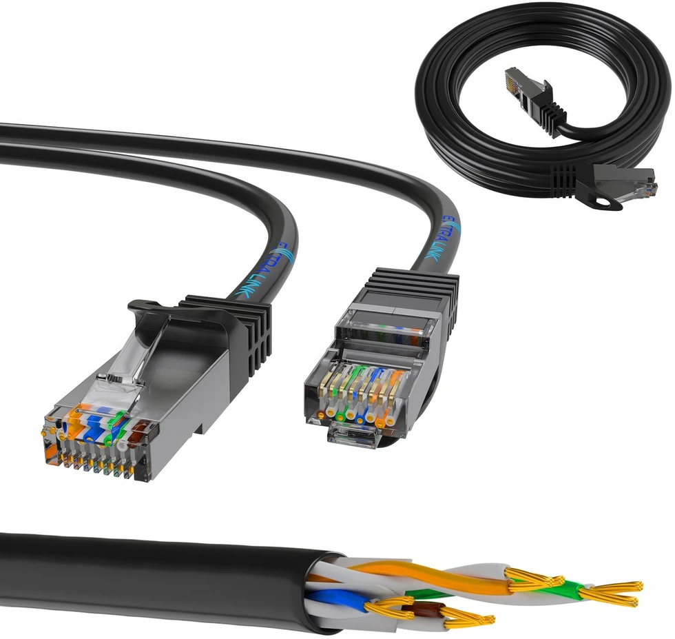 Extralink Cat.5e FTP 2m, Patchcord LAN, Copper twisted pair network cable