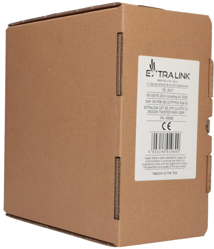 Tinklo laidas Tinklo laidas Extralink, Cat 5e UTP, 100 m