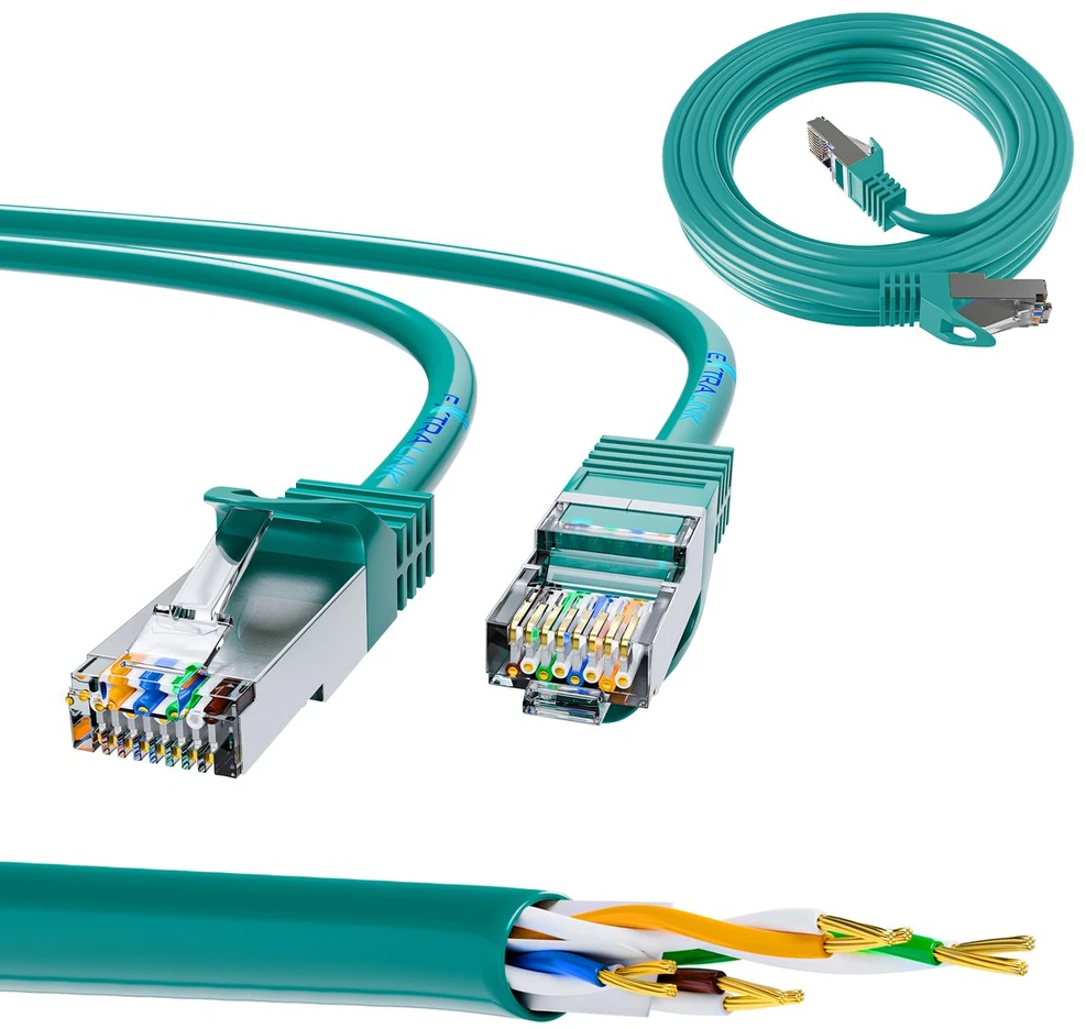 Extralink Cat.6 FTP 3m, LAN patch cord, copper twisted pair network cable 1Gbit/s