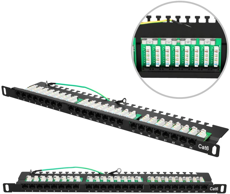 EXTRALINK 0.5U 24 prievadų CAT6 UTP pataisų skydelis