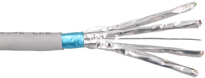 „Extralink CAT6A FFTP (F/FTP)“ vidinis | Susuktos poros tinklo kabelis | 25 m
